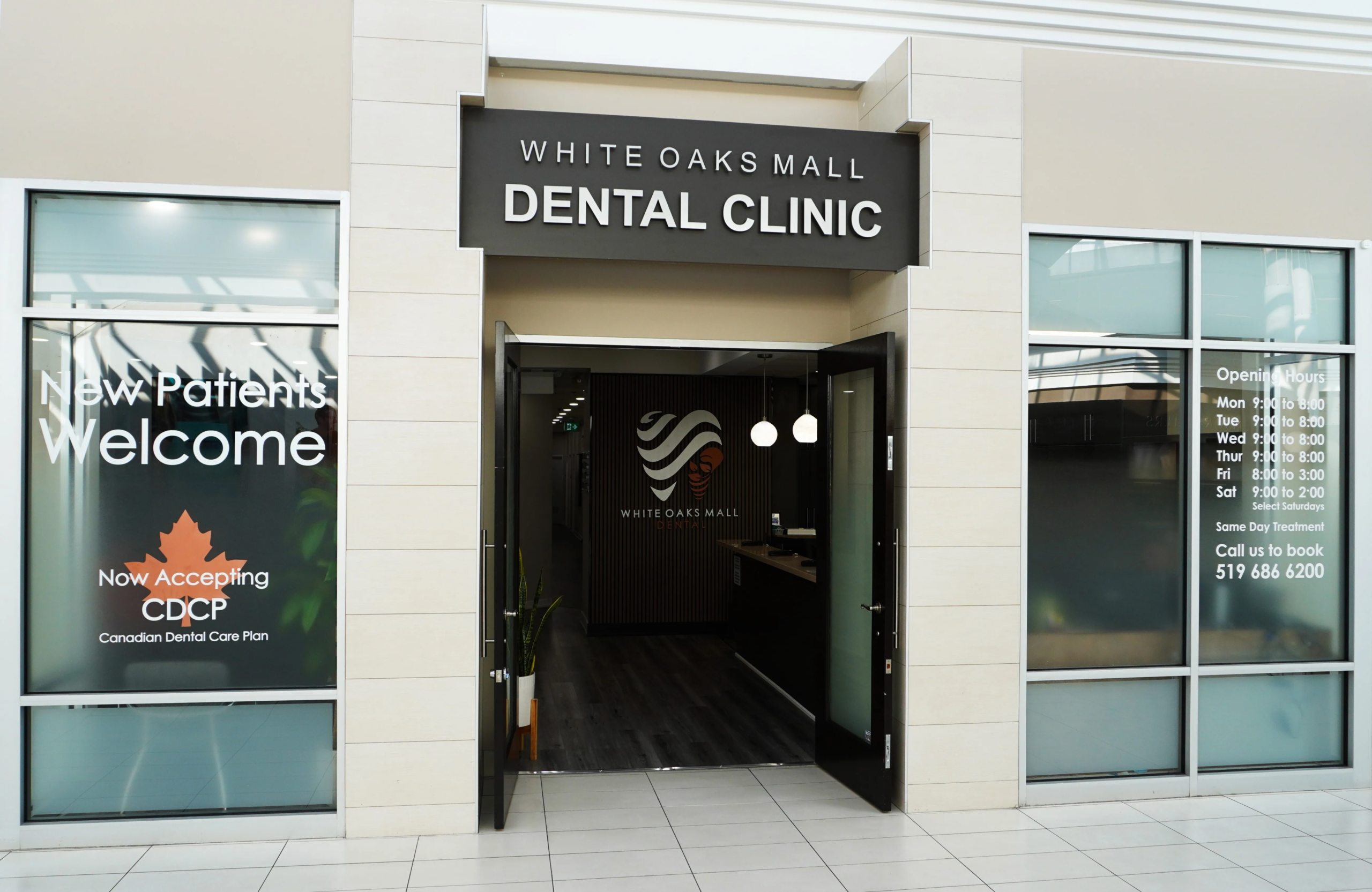 Entrance to White Oaks Mall Dental Clinic